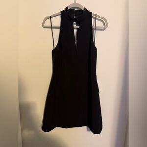 Express Black Halter Mini Dress NWT size 8 wedding guest fancy dressy